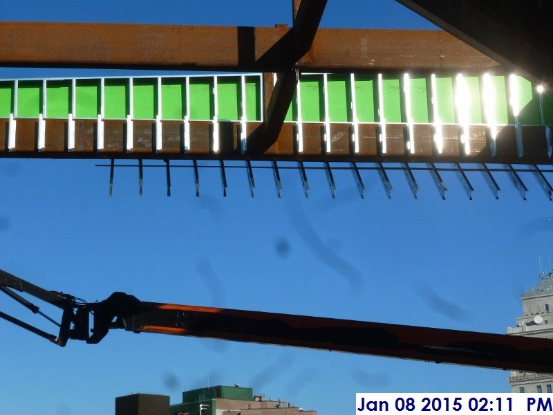 Constructing the parapet along the high roof East Elevation